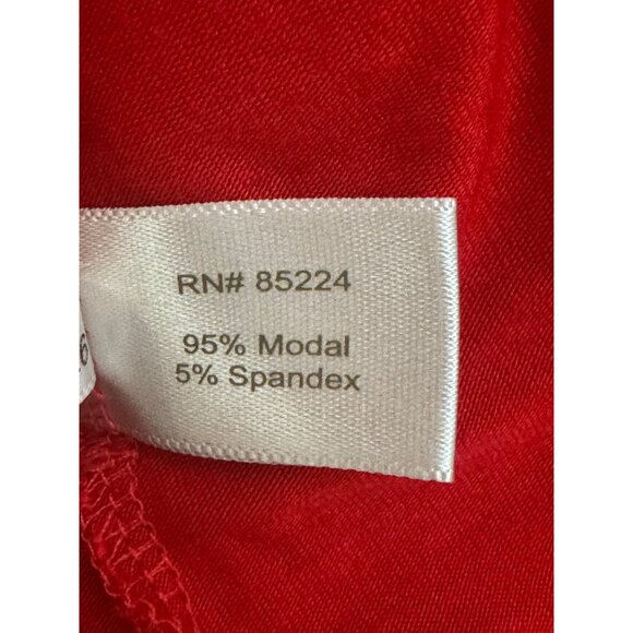 Boston Proper Red Dolman Cold Shoulder Soft Knit Waist Tie Top Size XS V-Neck - Picture 7 of 9